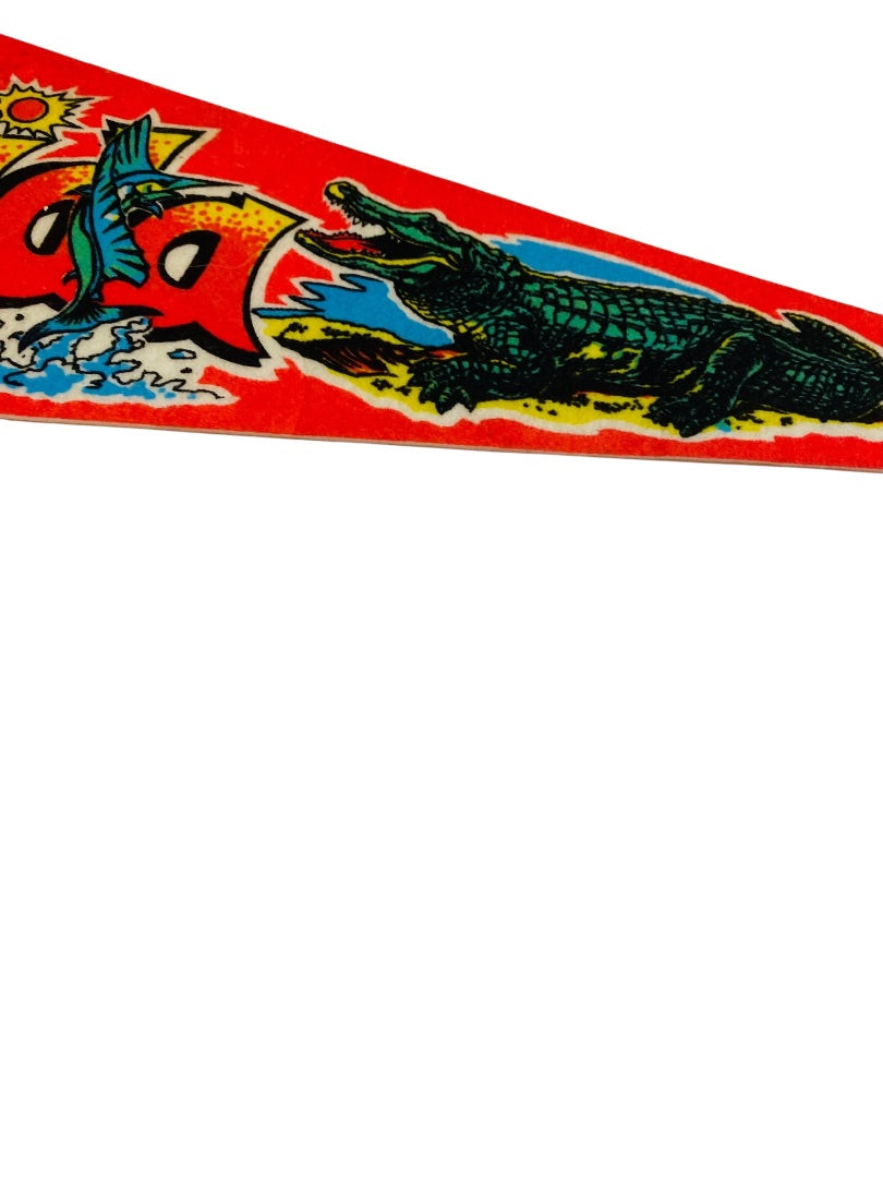 Vintage 26.5 Inch Kitschy Florida Pennant Souvenir Felt Flag USA Made
