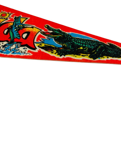 Vintage 26.5 Inch Kitschy Florida Pennant Souvenir Felt Flag USA Made
