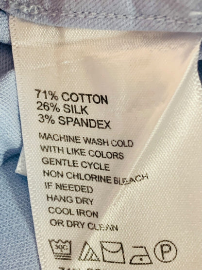 XL Tommy Bahama Mens Button Up Silk Blend Dress Shirt Light Blue