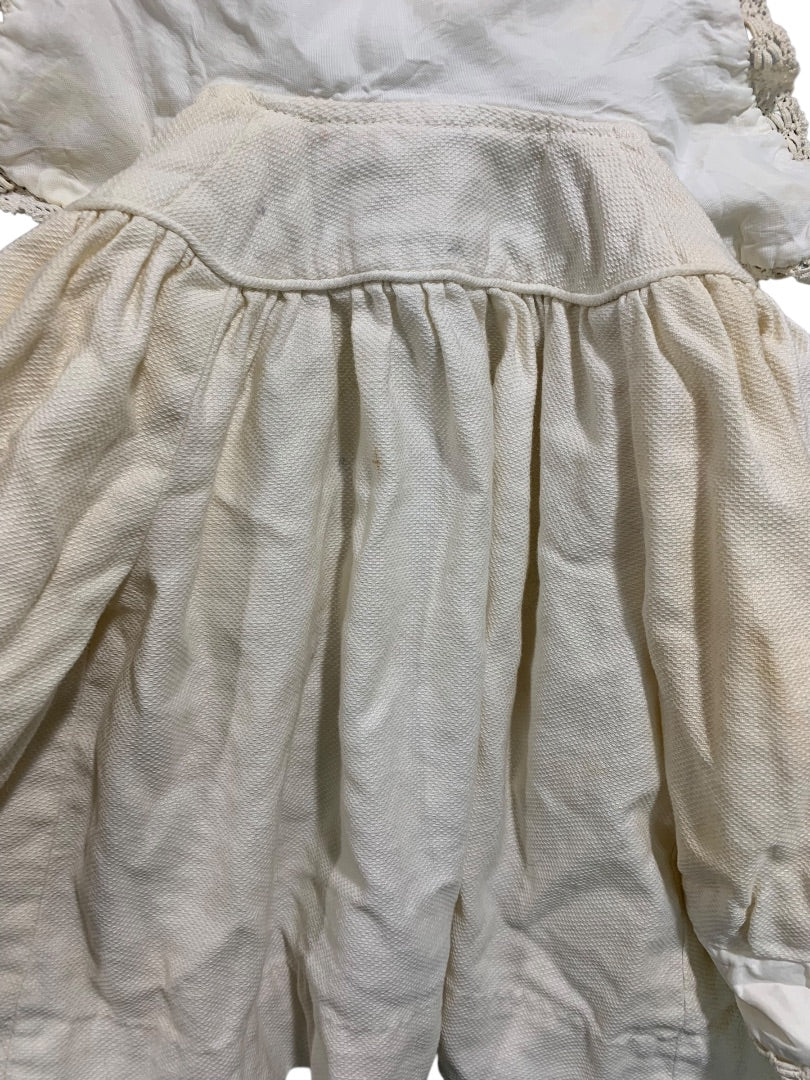 Infant Dress and Bonnet Vintage Breman and Tanner Ivory Lace Trim