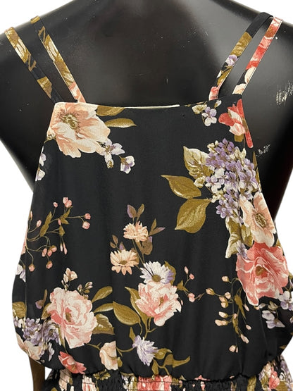 1X Just Found Floral Spaghetti Strap Lined Maxi Dress New