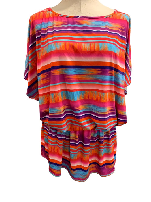 XL La Blanca Womens Swim Coverup Dress Blouson Style Multicolor