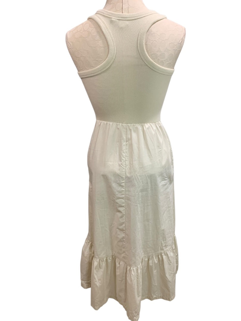 XS Gap Ivory Sundress Boho Pockets Racerback Tank Bodice
