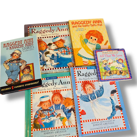 Lot of 6 Raggedy Ann and Andy Books Assorted Hardcover