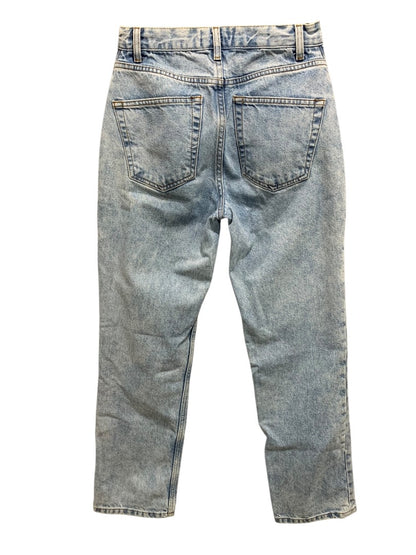 Size 25 Asos Buttonfly Womens Acid Wash Retro Jeans Denim Straight Leg