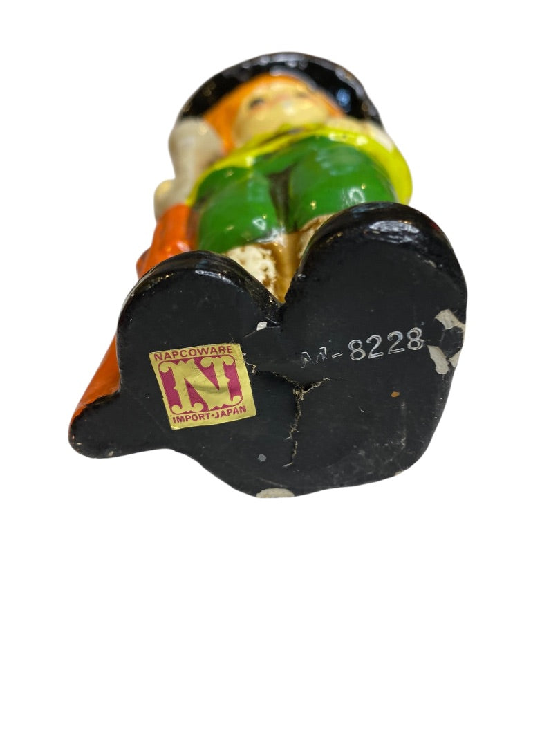Vintage Napco Japan Papier Mache Pilgrim Boy Figurine M-8228 6.5"