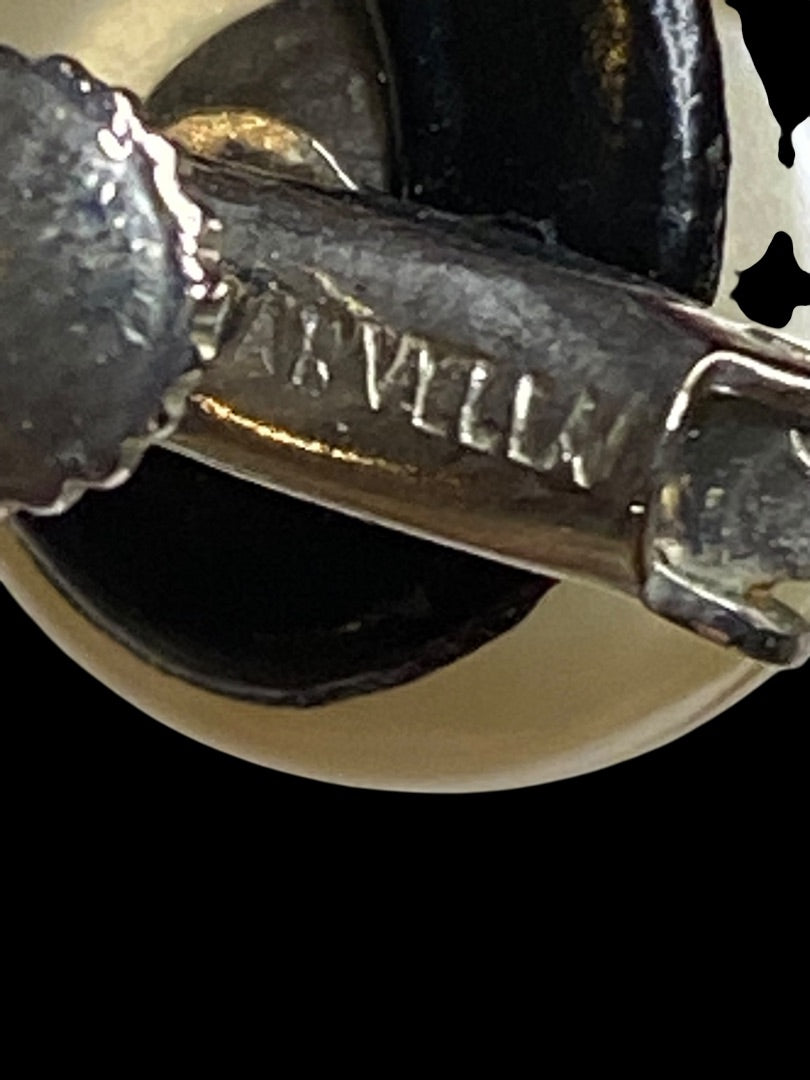 Vintage Marvella Non-Pierced Screwback Earrings .5" Diameter Signed