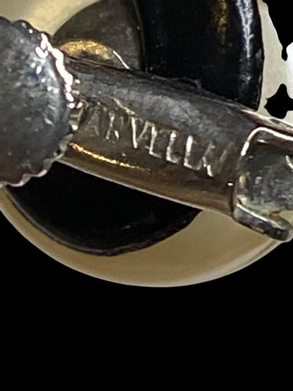 Vintage Marvella Non-Pierced Screwback Earrings .5" Diameter Signed
