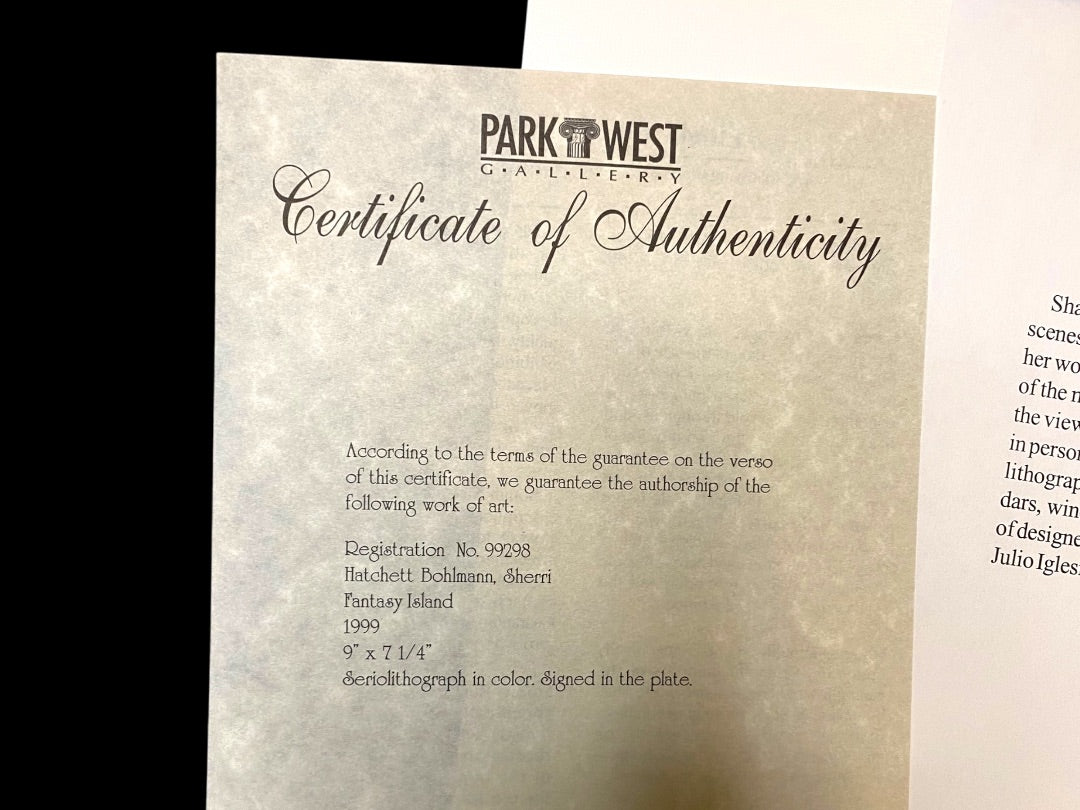 1999 Sherri Hatchett Bohlmann Fantasy Island Seriolithograph & COA Numbered