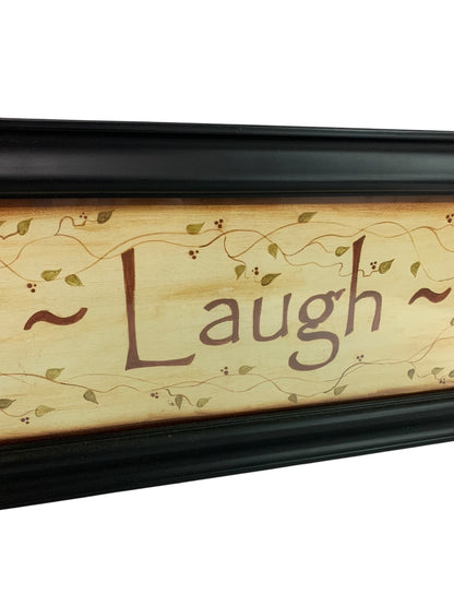 Kim Klassen "Live Laugh Love"  Framed Wall Art 22" x 7"