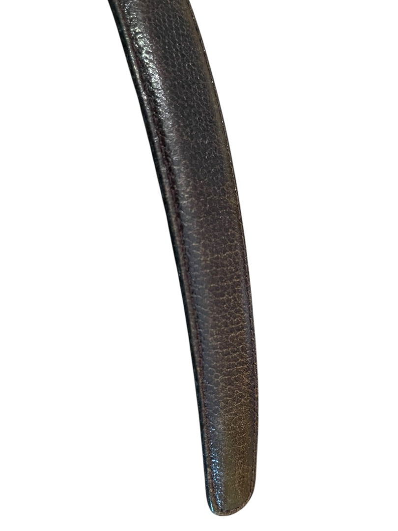 Size 36 Henry Grethel Belt Full Grain Steerhide Dark Brown Leather .75" width