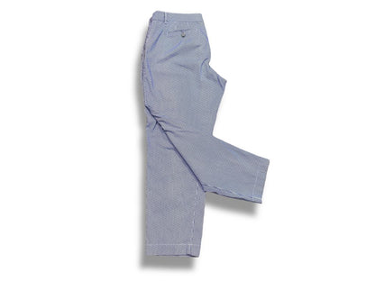 Size 14P Talbots Petite Womens Pinstripe Summer Chino Pants Blue White