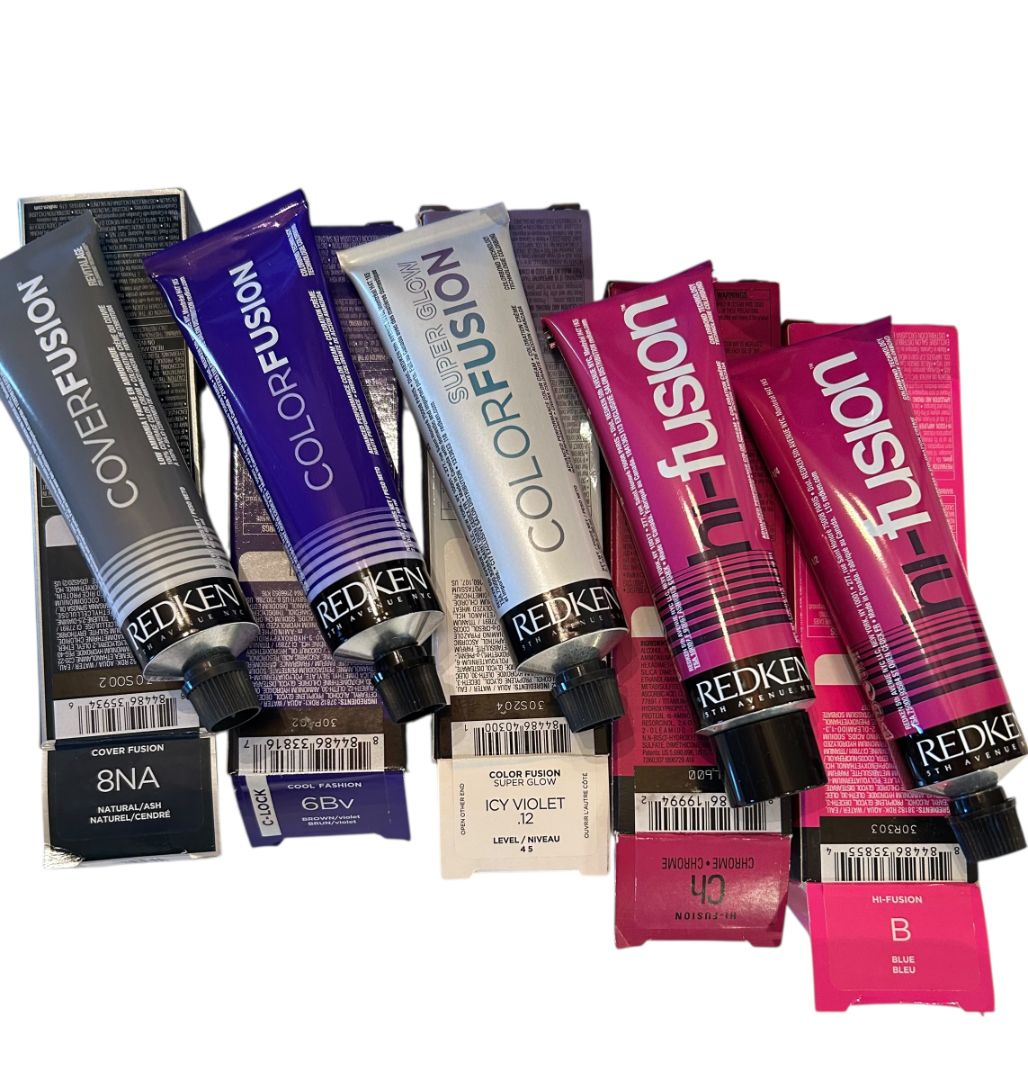 Lot of 49 Redken Fusion Hair Colors 2.1 oz New Cover Cool Super Glow Hi-Fusion