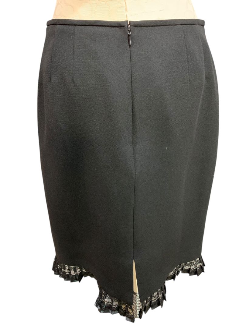 Size 6 Tahari Womens Black Skirt Suit Jacket Arthur S Levine Lace Trim