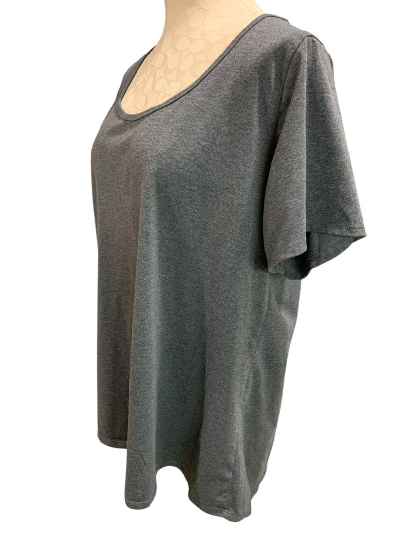 Size 2XL Lularoe Womens Scoop Neck Tshirt Tunic Charcoal