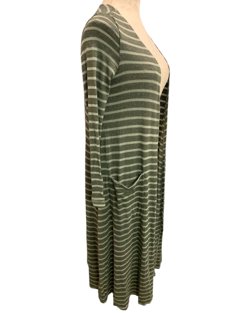 Size XS LulaRoe Sarah Cardigan Duster Long Olive Green Pockets