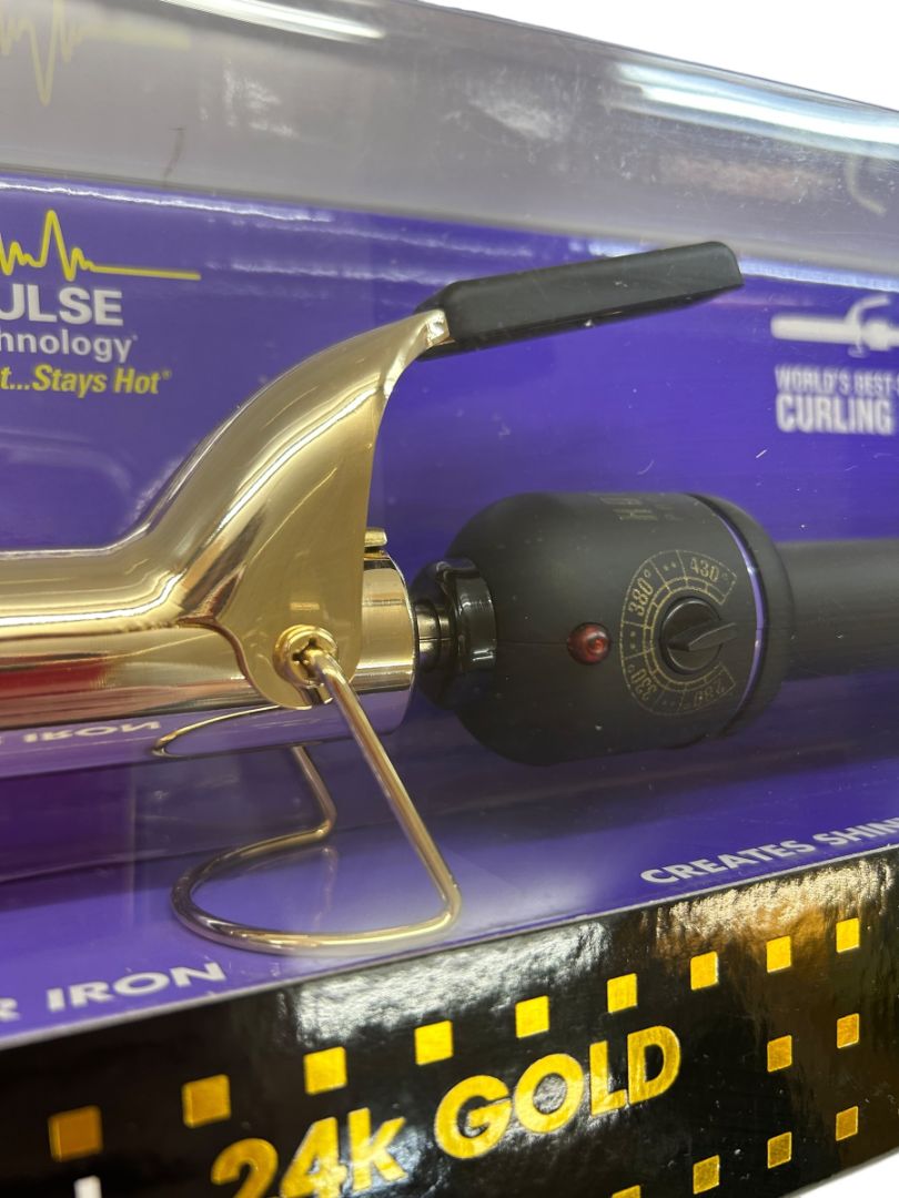 Hot Tools Professional Hair Curling Iron 1" 1181 Spring Gold Styling Beauty New