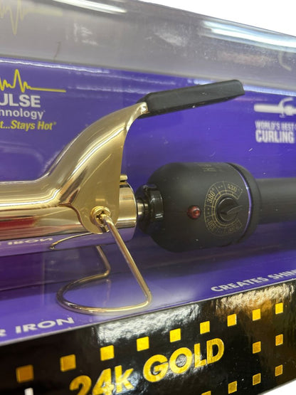Hot Tools Professional Hair Curling Iron 1" 1181 Spring Gold Styling Beauty New