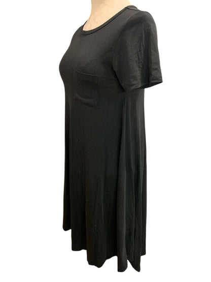 Size XXS LulaRoe Black Carly Dress Hi Lo Hem Tshirt Short Sleeve