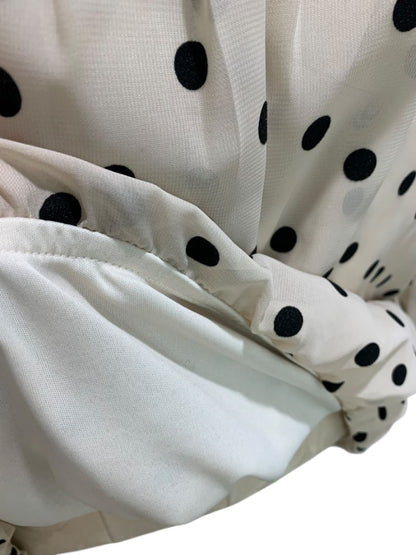 Large Sara Michelle Womens Sheer Sleeve Blouse Shirt Beige Banded