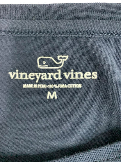 Medium Vineyard Vines Womens Long Sleeve Navy Blue Tshirt Pink Whale