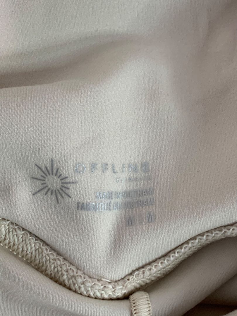 Size Medium Offline by Aerie Bubble Mini Skirt Ivory Skort Undershort