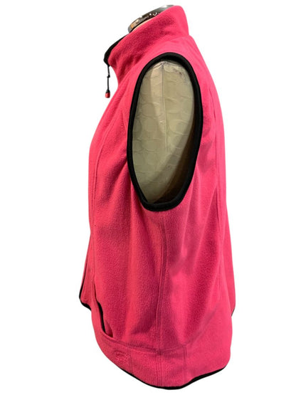 Size XL Oleg Cassini Sport Womens Reversible Fleece Pink Vest Full Zip