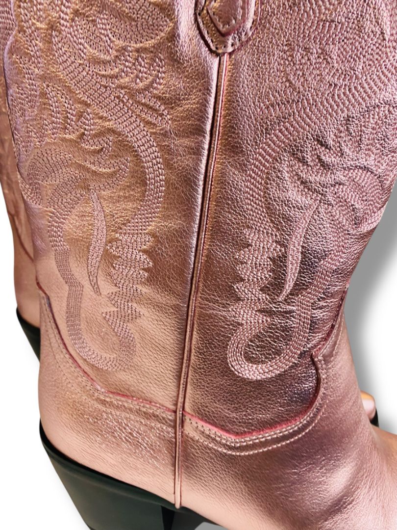 Size 10 Jeffrey Campbell Free People Womens Dagget Pink Champagne Western Boots