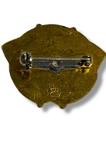 Vintage Girl Scout Friendship Pin Goldtone Flags .75"