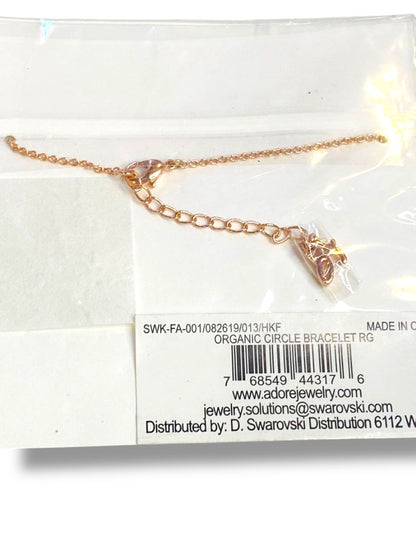 Adore Swarovski Stack and Sparkle Bracelet Rose Goldtone Organic Circle New