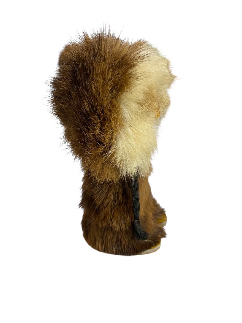 Vintage Illfelder Toy Co. Eskimo Inuit Rabbit Fur Leather Jacket 5.5"