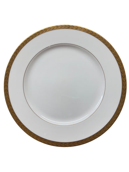 Sango Royalty Pattern White Gold Trim Dinner Plate 10.5" 1970s