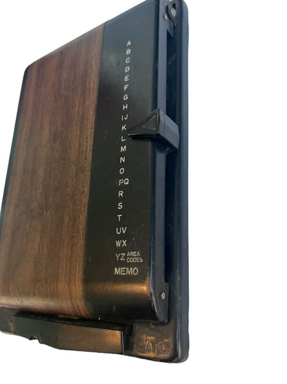 Bates List Finder Secretary Metal Vintage Desk Organizer MCM Decor Retro