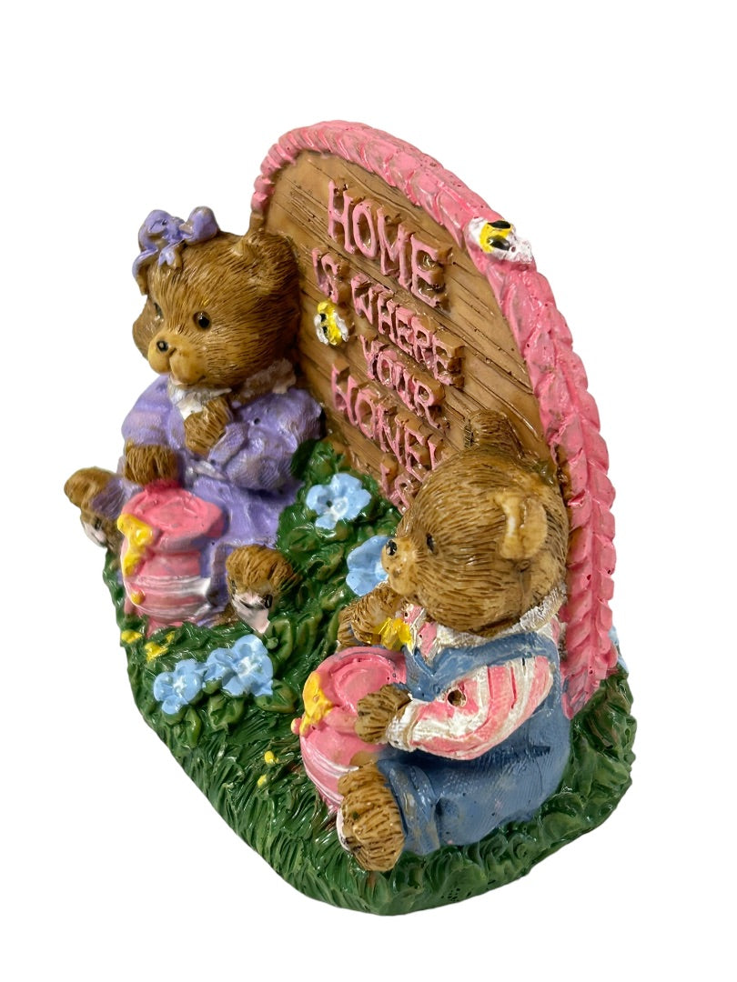 Hermitage Pottery "Home is Where Your Honey Is" Teddy Bear Figurine 1997 KA1105