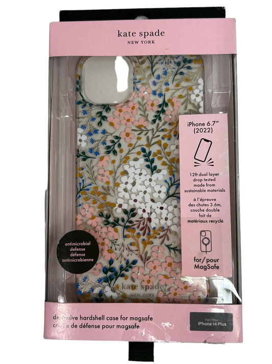 Kate Spade New York Hardshell Protective Case for iPhone 14 Pro Plus Multicolor Floral Magsafe