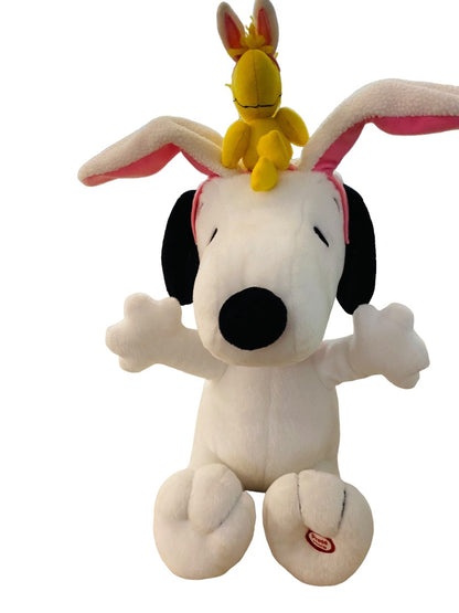 Hallmark Snoopy and Woodstock Musical Dancing Plush Working Animated 13"h Flappy Easter