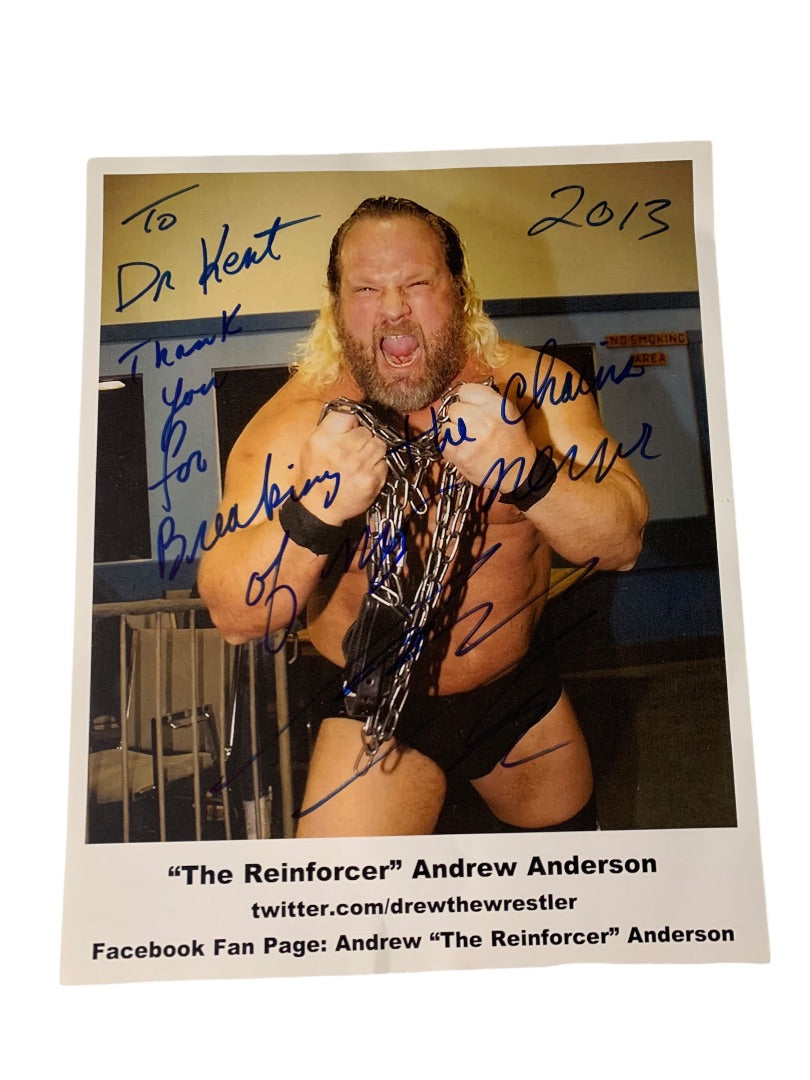 Signed Andrew Anderson The Reinforcer 2013 Personalized Autograph 8x10 Photo