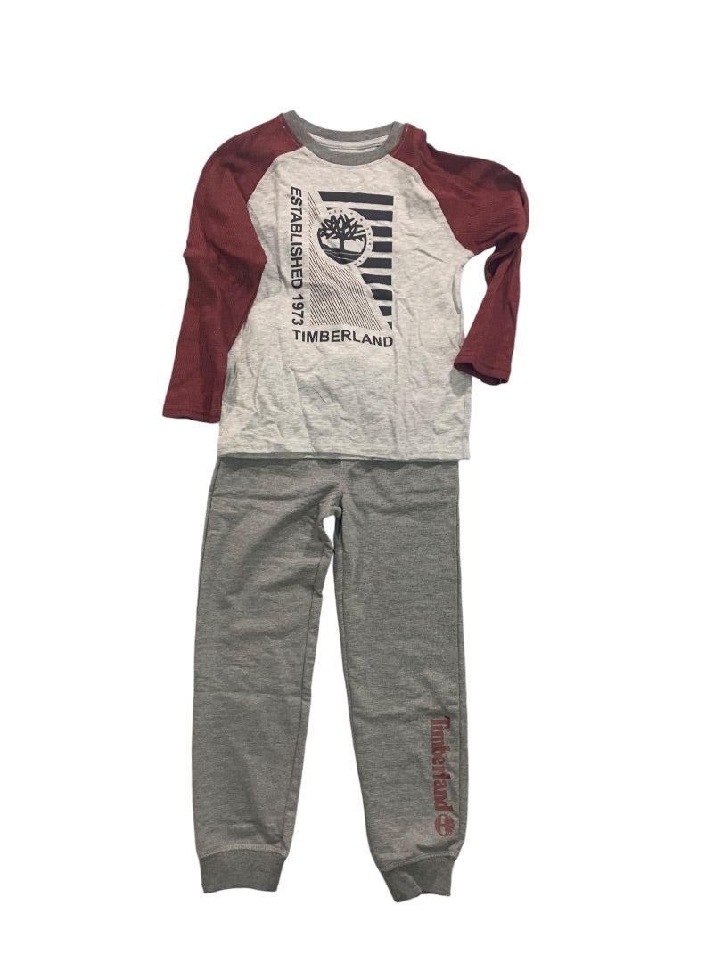 Size 7 Timberland Boys Youth 2 Piece Set Joggers and Long Sleeve Jersey New