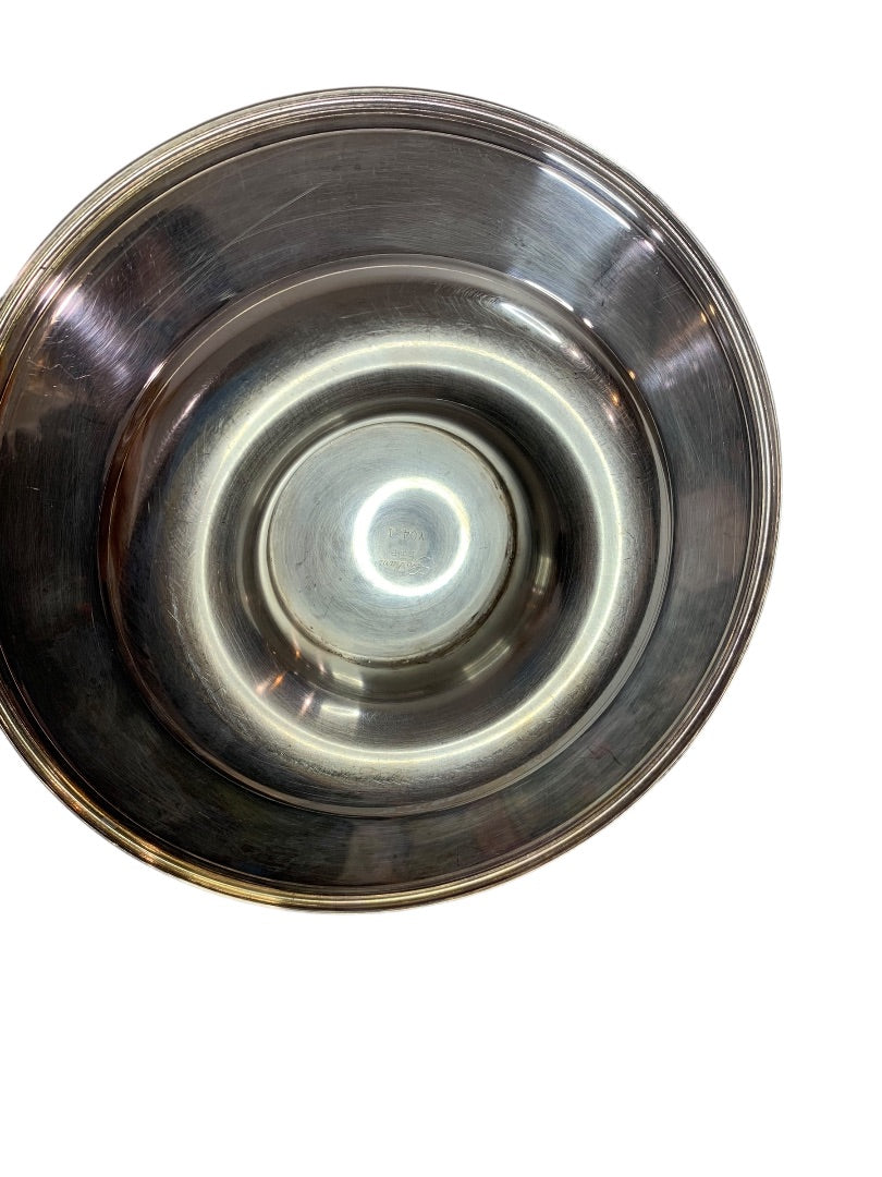 Gorham YC431 Silverplate Sauce Bowl Attached Plate 6” Diameter