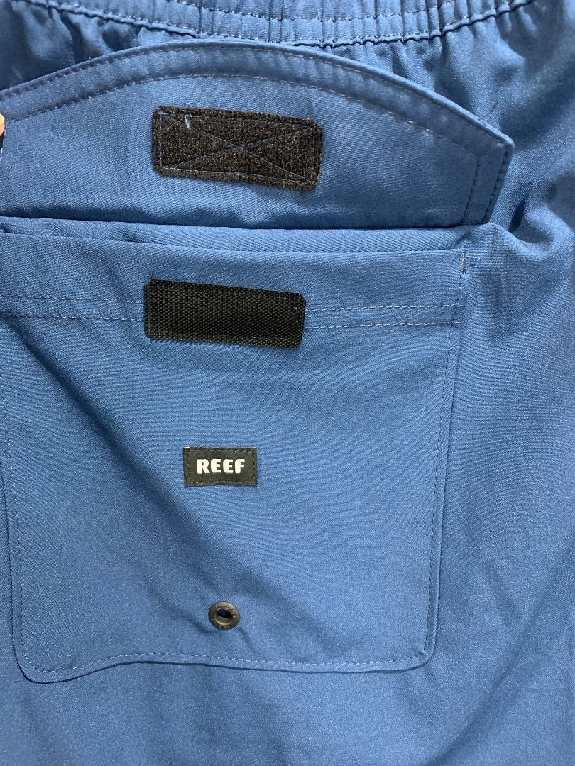 XL Reef Mens New Jackson Elastic Waist Shorts Insignia Blue