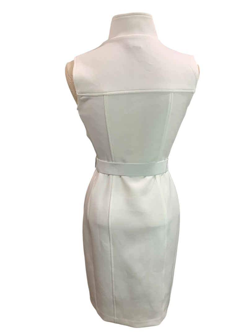 Size 4 Tommy Hilfiger Classic Scuba Dress Ivory TD6S1A9A