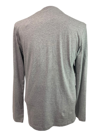 Small Adidas Mens New Long Sleeve Logo Tshirt Gray Heathered H14623