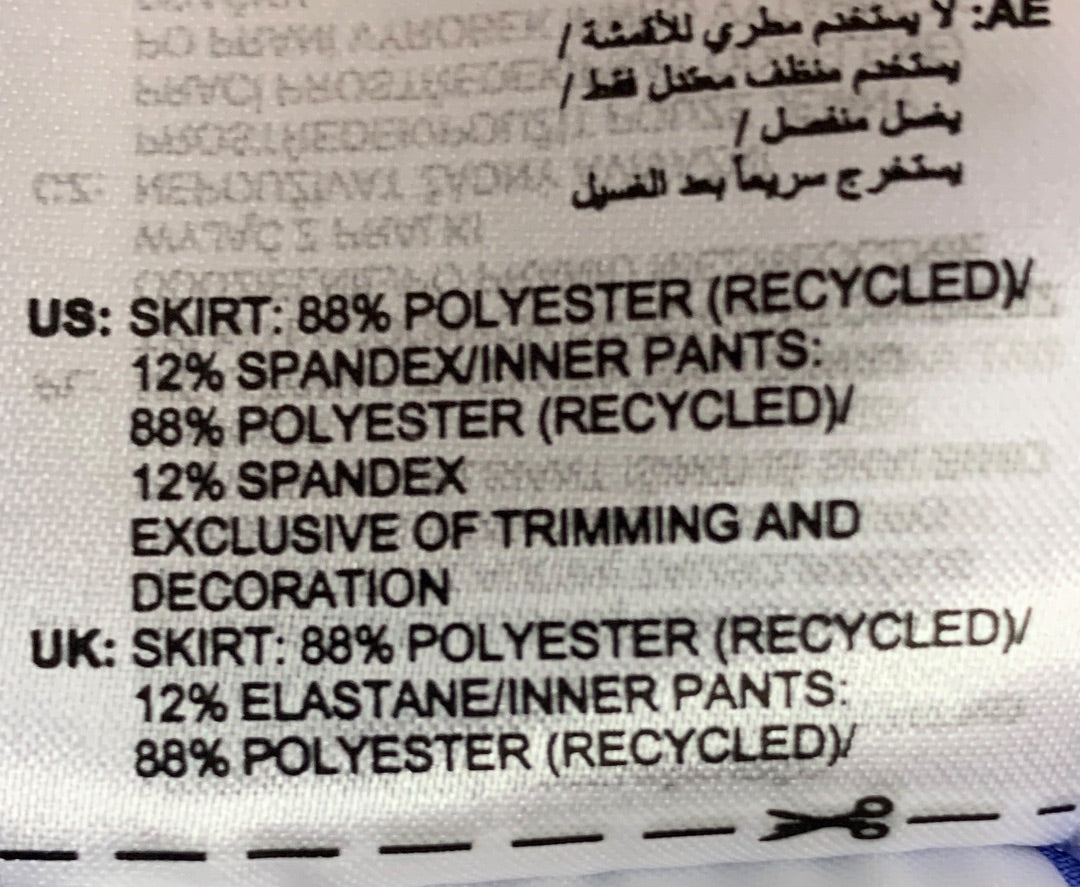 Small Adidas Womens New Print Blue Fusion Golf Skort HT1278