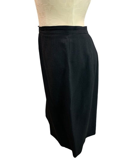 Size 46 (US 14) Morabito Paris Womens Wool Black Straight Suit Skirt