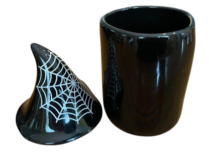 Rae Dunn by Magenta Black EEK! Halloween Gnome 24 oz Mug  Lid