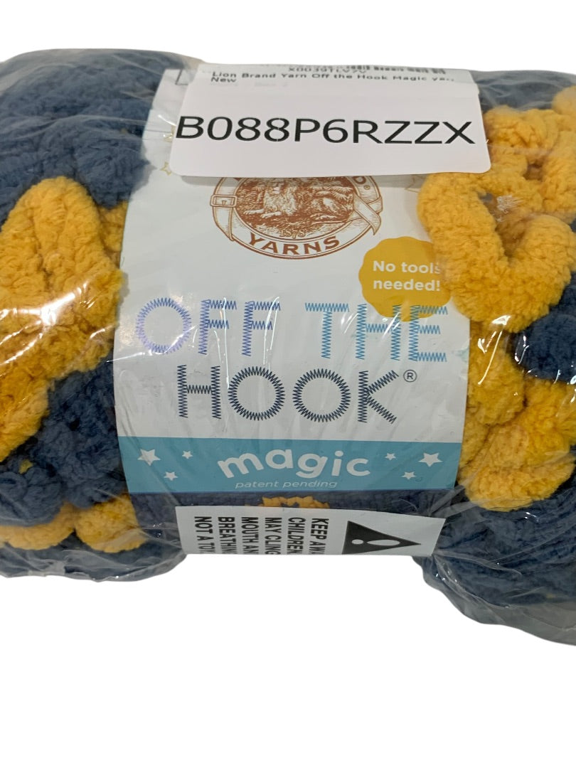 Lion Brand Yarns Off the Hook Magic Blue Yellow 3.3 oz (95g) Anchor New