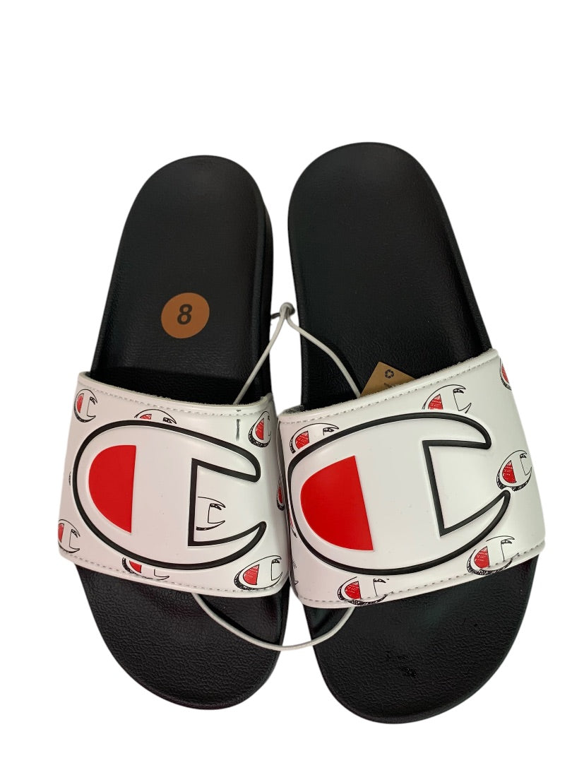 Size 8 Champion Mens New Slides IPO Repeat Logo