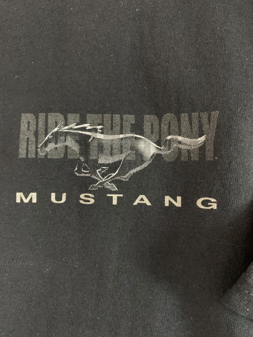 2XL Mustang Ride The Pony Tshirt Mens Black Short Sleeve