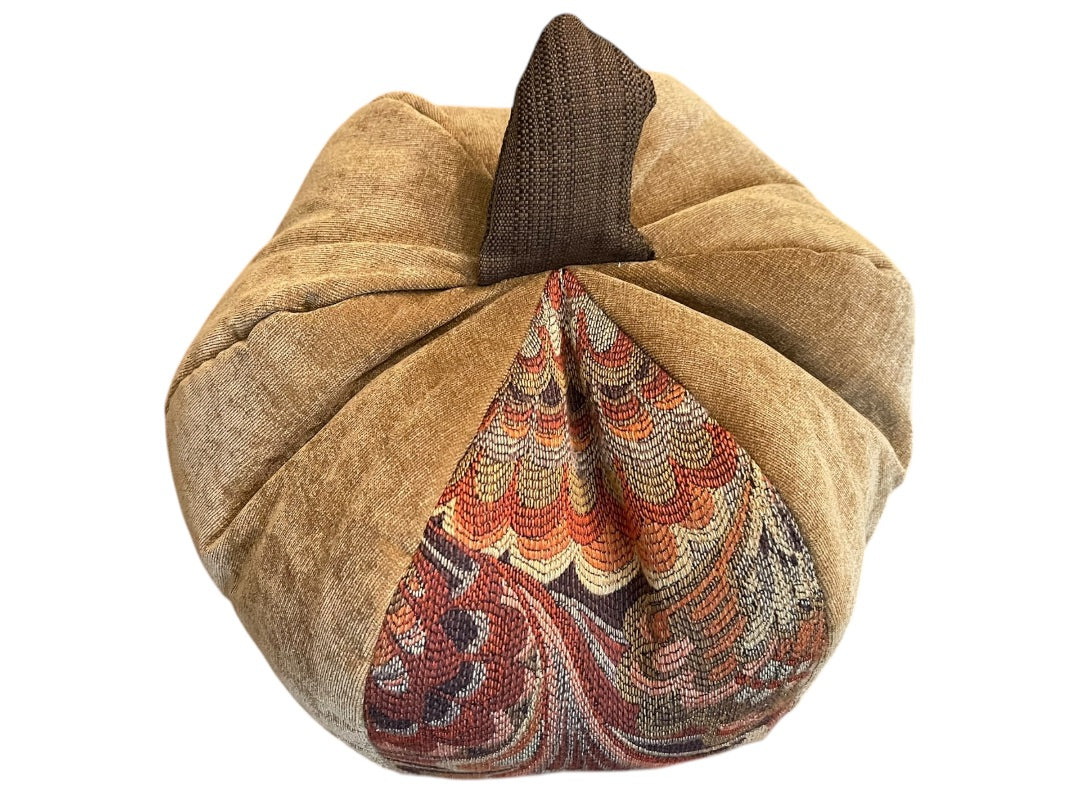 Woof & Poof Harvest Paisley Pumpkin Brown 12 Inch Pillow Accent