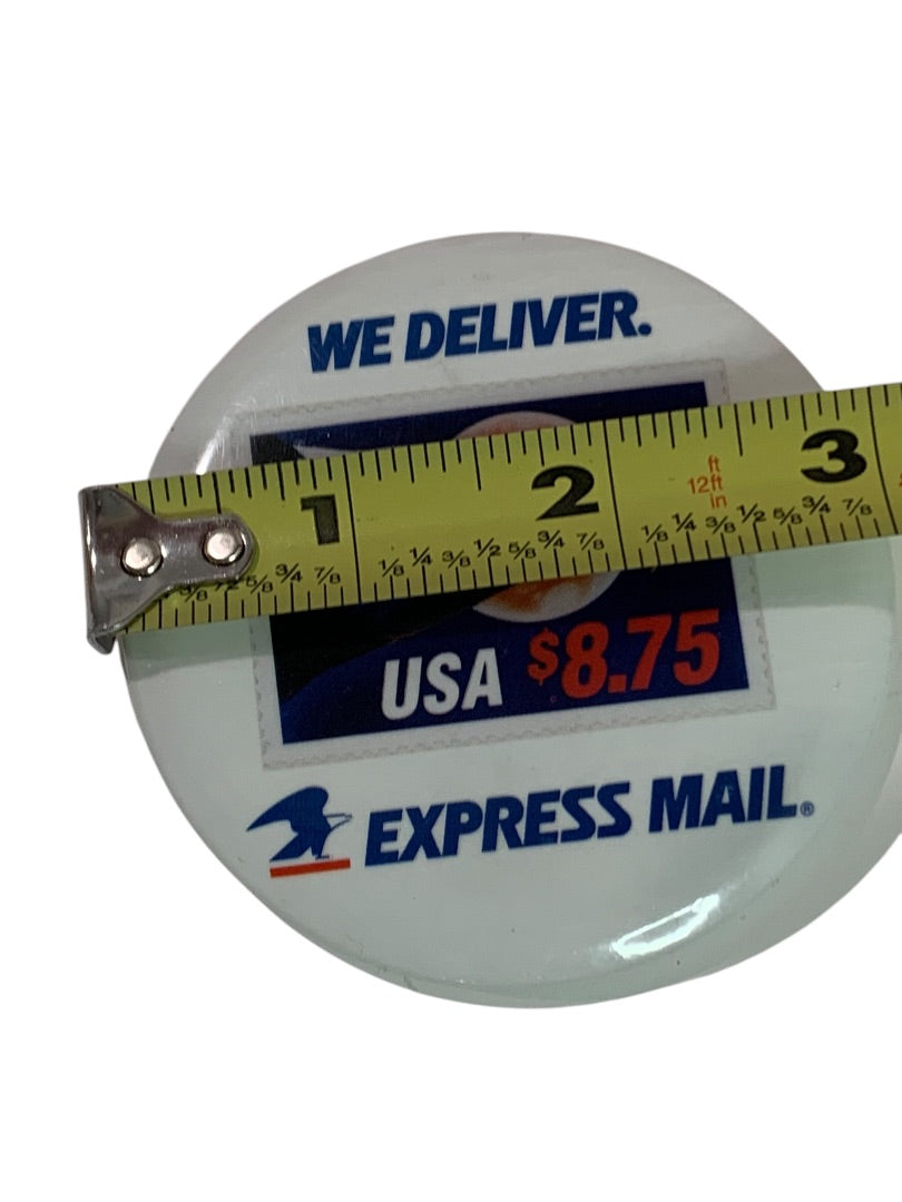 Promotional USPS Express Mail Pin Pinback Button 3 Inch Postal Service